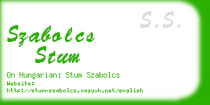 szabolcs stum business card